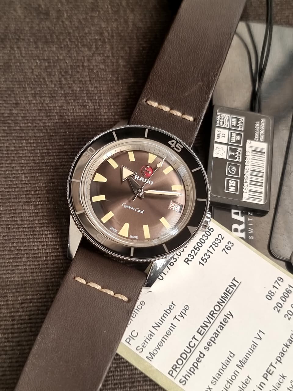 RADO Captain Cook Automatic Dark Brown Dial Men's Watch Item No. R32500305 - Image 3