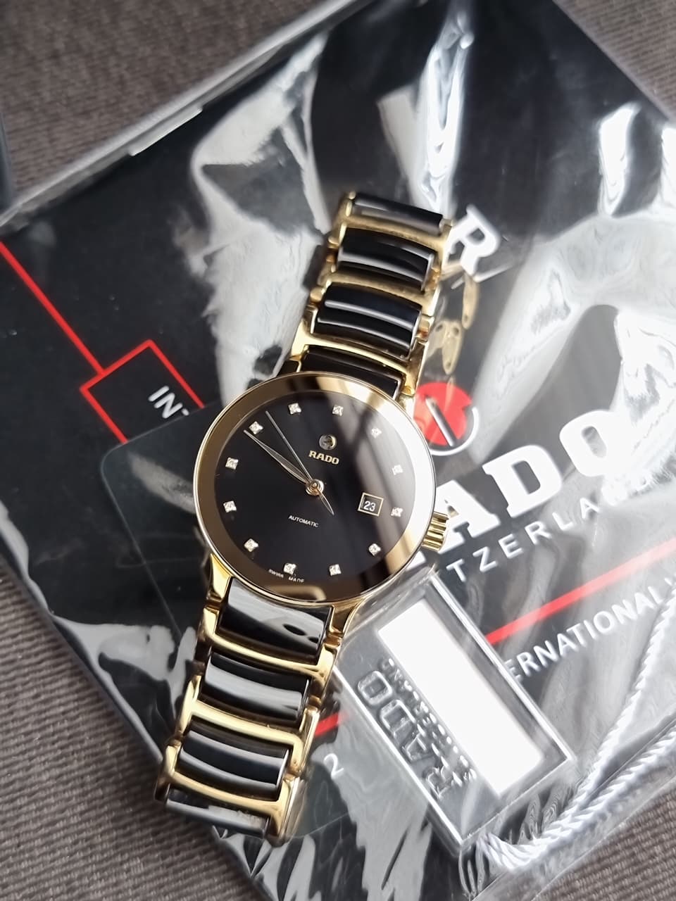 RADO Centrix Automatic Diamond Black Dial Ladies Watch Item No. R30080762 - Image 4