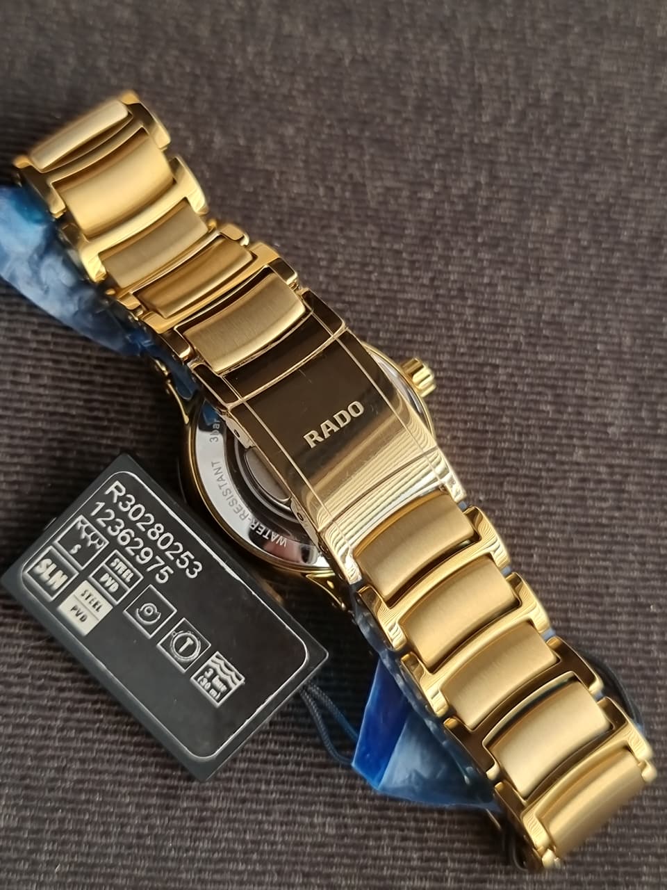 RADO Centrix Automatic Gold Dial Yellow-Gold Plated Stainless Steel Ladies Watch R30280253 - Image 4