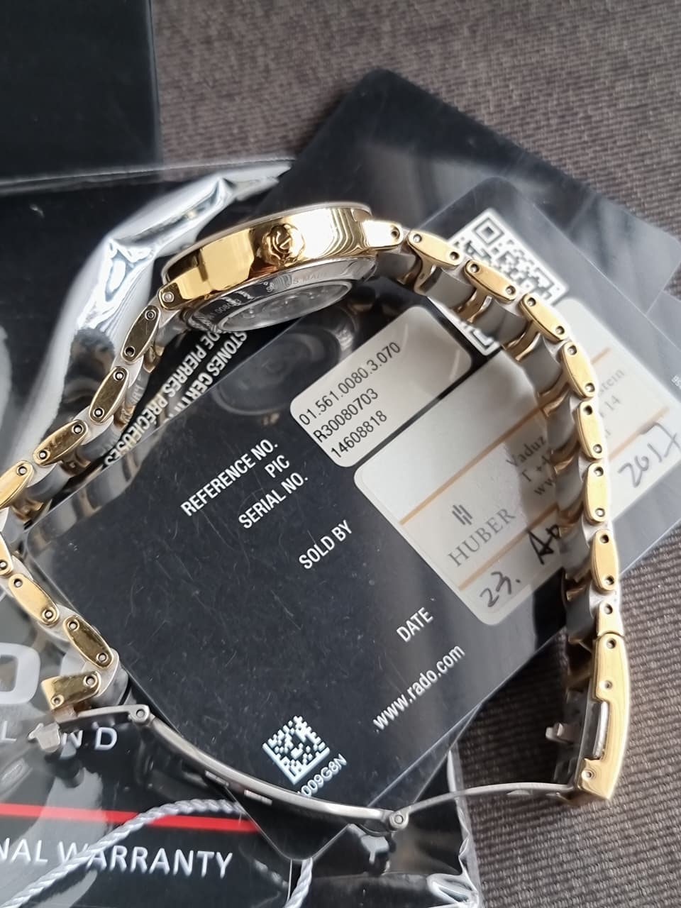 Rado Centrix Swiss Special Cream Dial Two Tone Ladies Watch R30080703 - Image 3