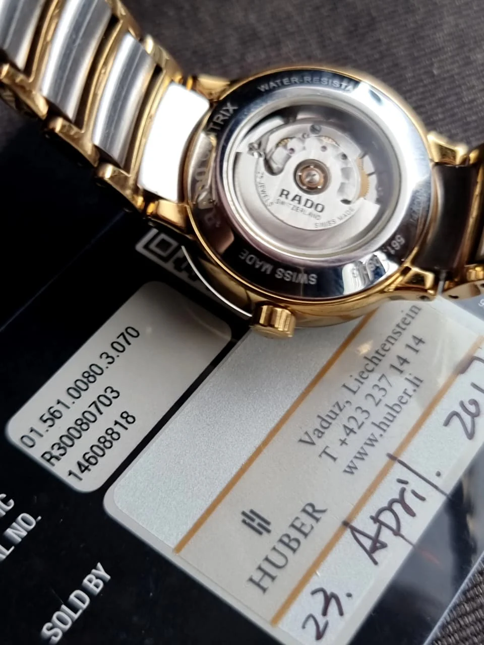 Rado Centrix Swiss Special Cream Dial Two Tone Ladies Watch R30080703 - Image 4