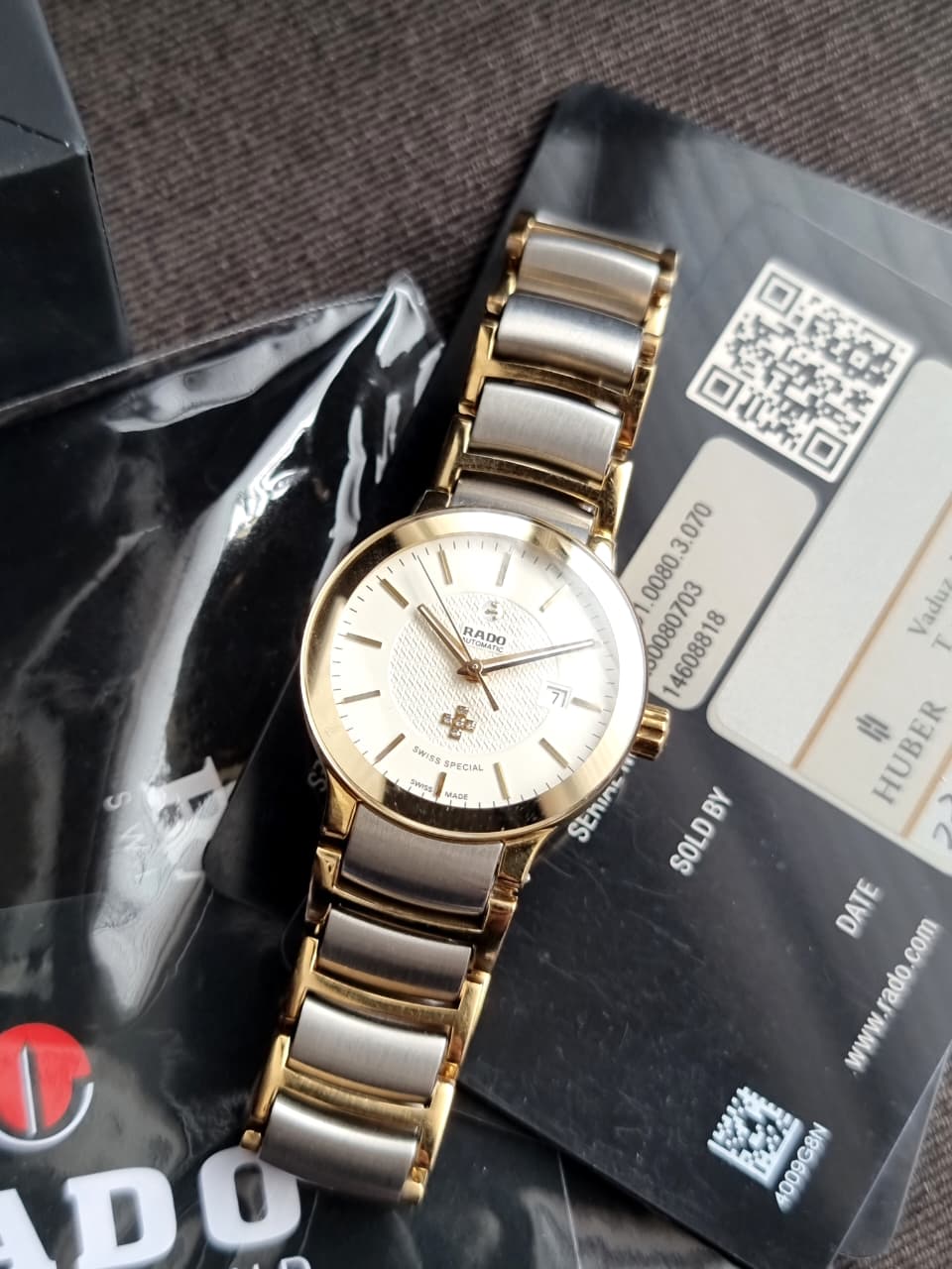 Rado Centrix Swiss Special Cream Dial Two Tone Ladies Watch R30080703 - Image 6