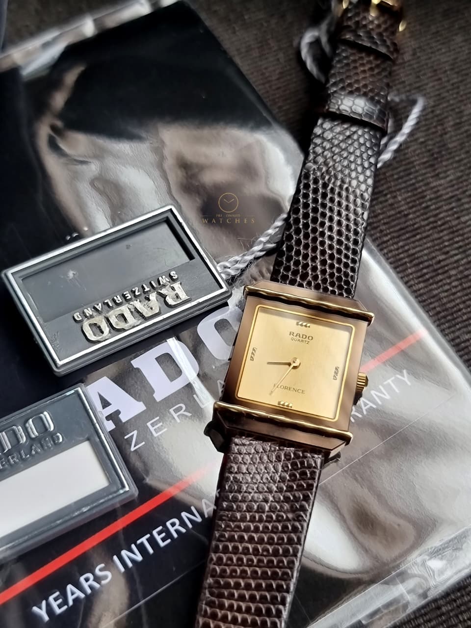 Rado Florence Ladies Watch Golden Casing Golden Dial Quartz Watch