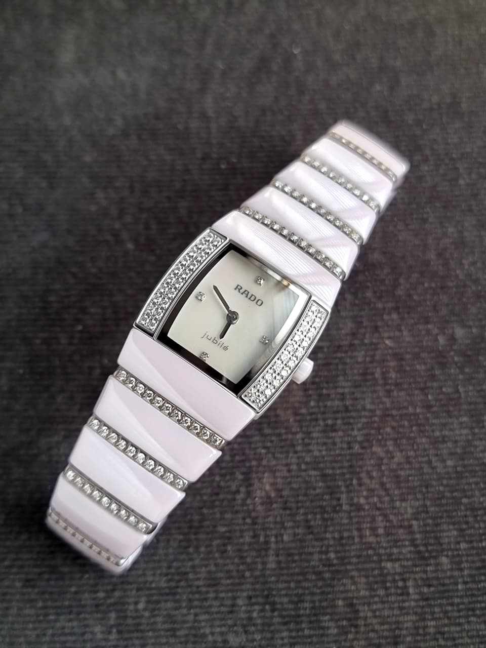 Rado Sintra Women's Watch Quartz Diamond Ceramic Pink Sapphire Swiss R13652901 - Image 3