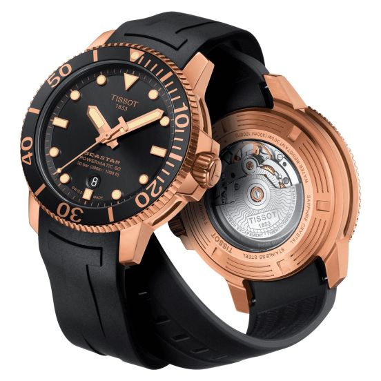 Seastar 1000 Black Dial Black Rubber Strap Men's Watch T120.407.37.051.01 - Image 2