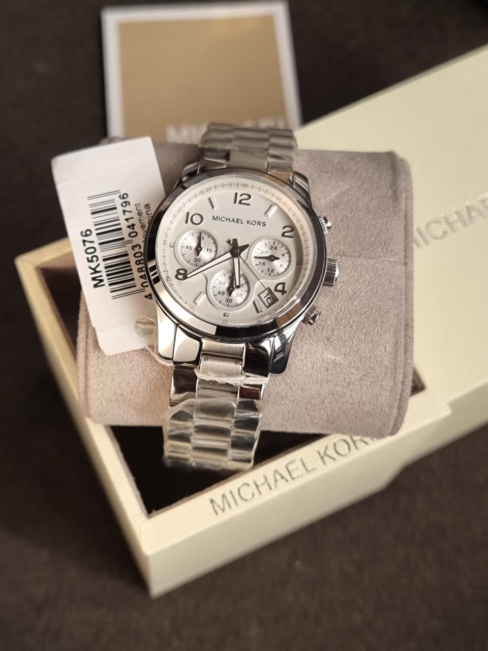 Michael Kors Silver Midsized Chronograph Ladies Watch MK5076 - Image 3