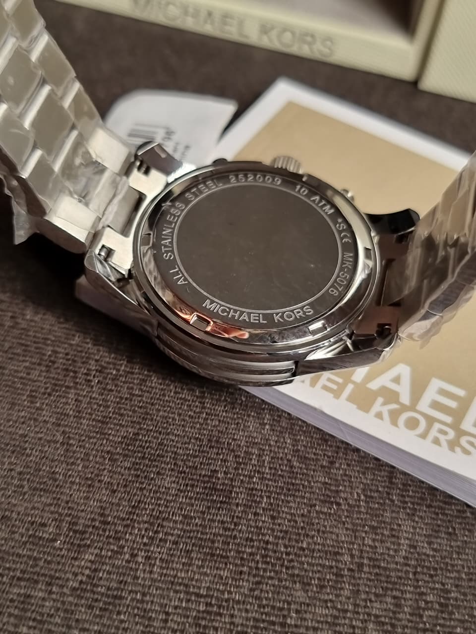 Michael Kors Silver Midsized Chronograph Ladies Watch MK5076 - Image 4