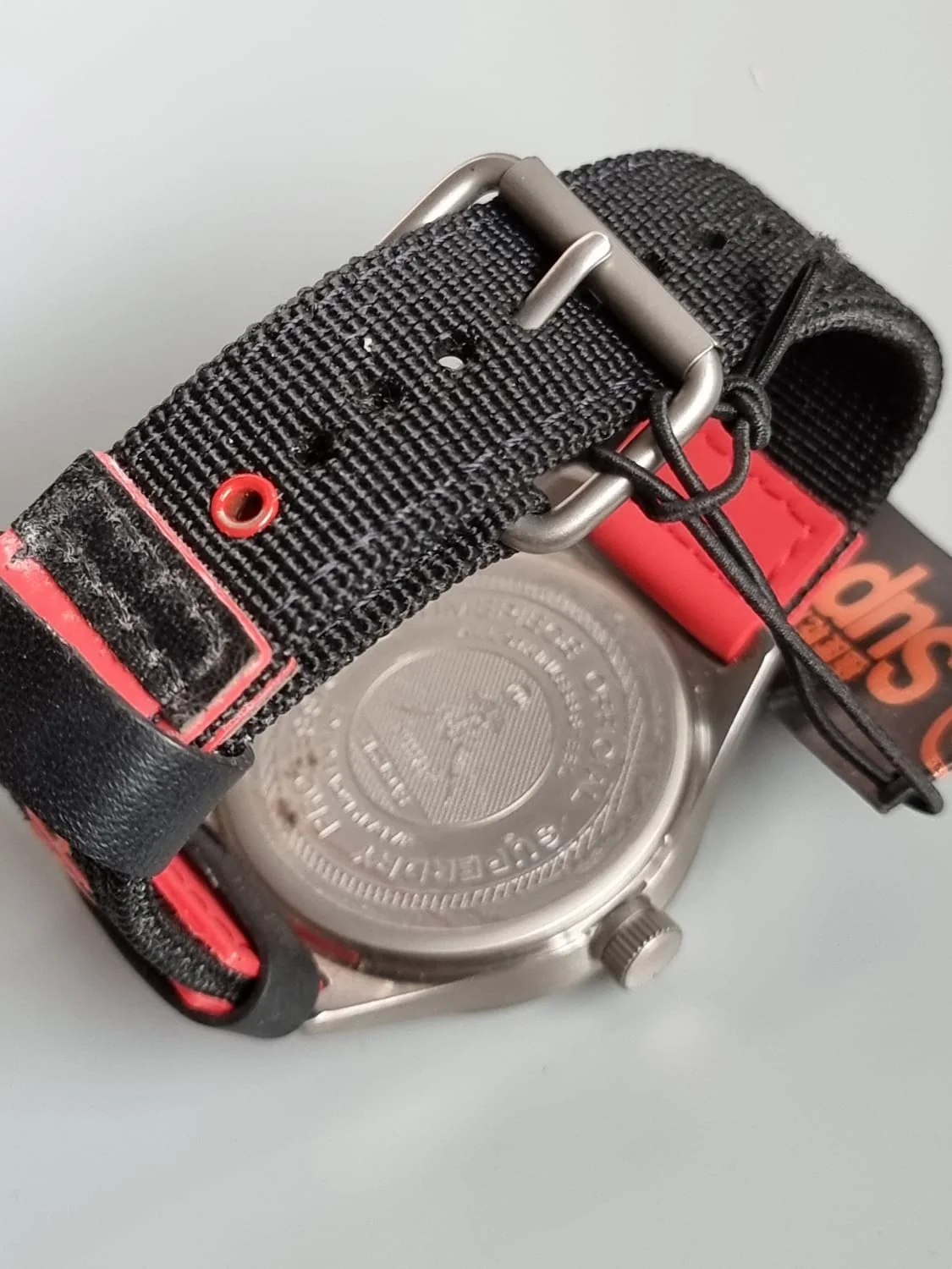 Superdry Men's Quartz Analogue Watch SYG122R Different Materials Strap, Black - Image 3