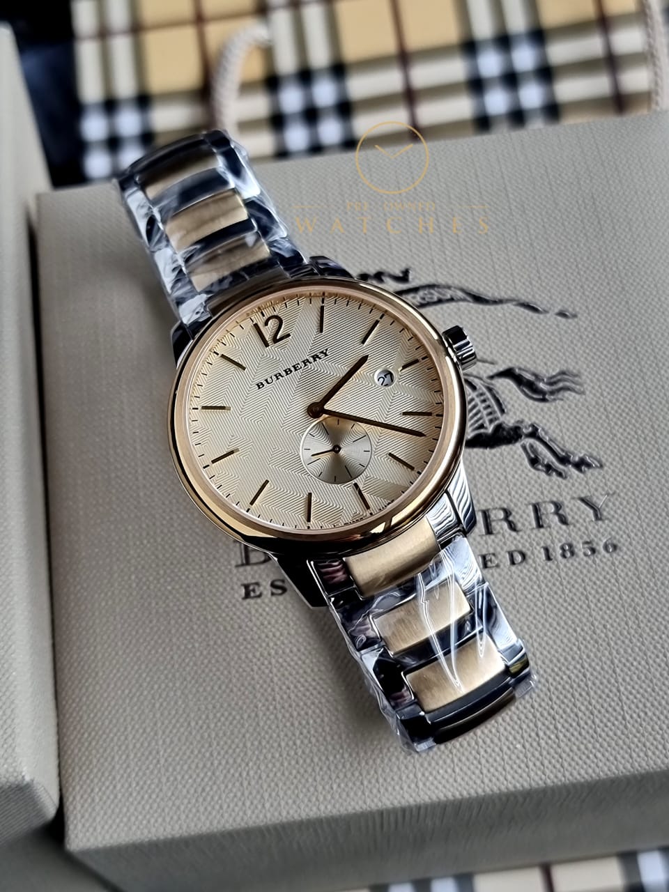 Swiss Gold 2 Tone Silver Date Dial 40mm Men Stainless Steel Wrist Watch The Classic BU10011 - Image 10