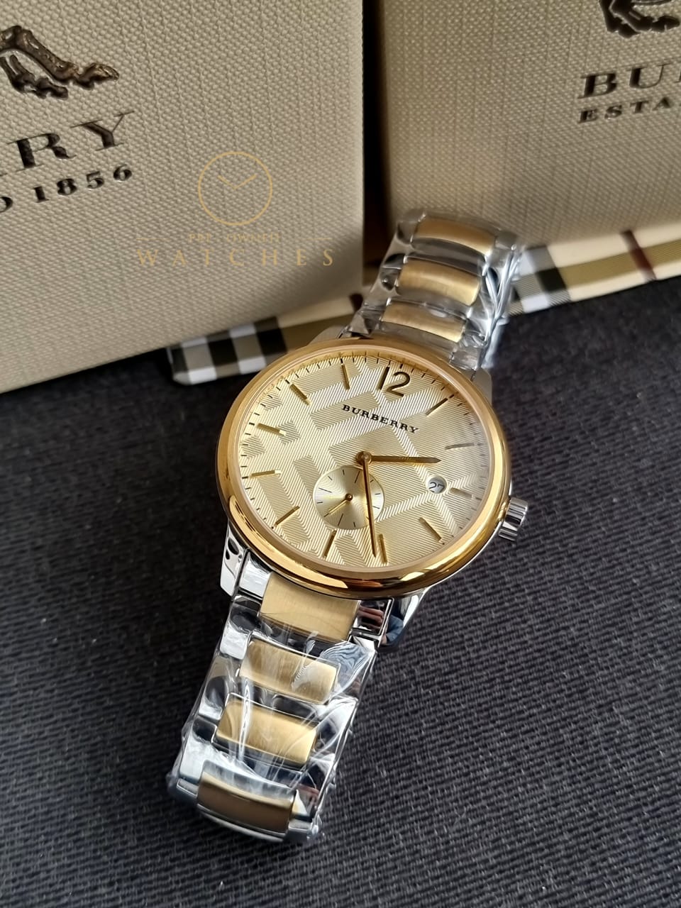Swiss Gold 2 Tone Silver Date Dial 40mm Men Stainless Steel Wrist Watch The Classic BU10011 - Image 13