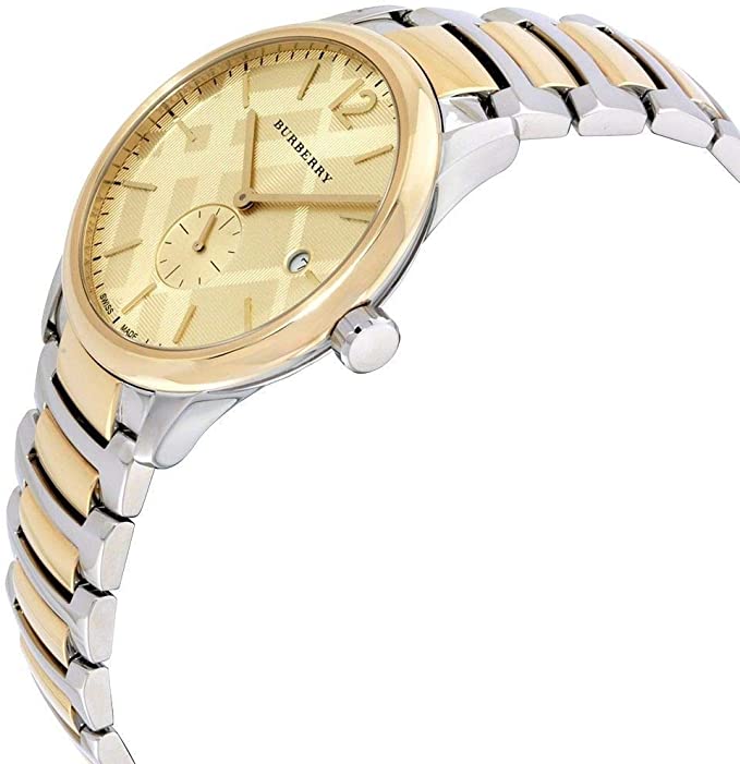 Swiss Gold 2 Tone Silver Date Dial 40mm Men Stainless Steel Wrist Watch The Classic BU10011 - Image 4