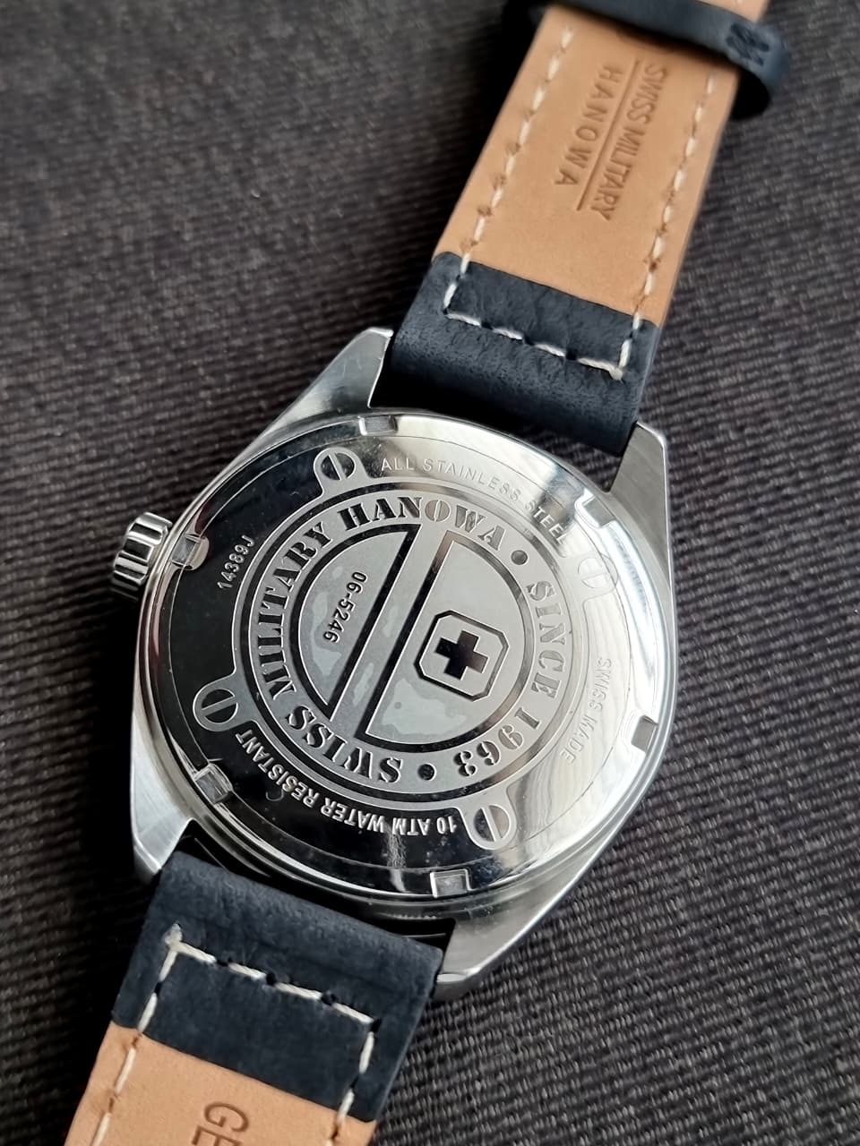 Swiss Military 06-5246 Watch Classic Black Dial Leather Men's Watch - Image 3