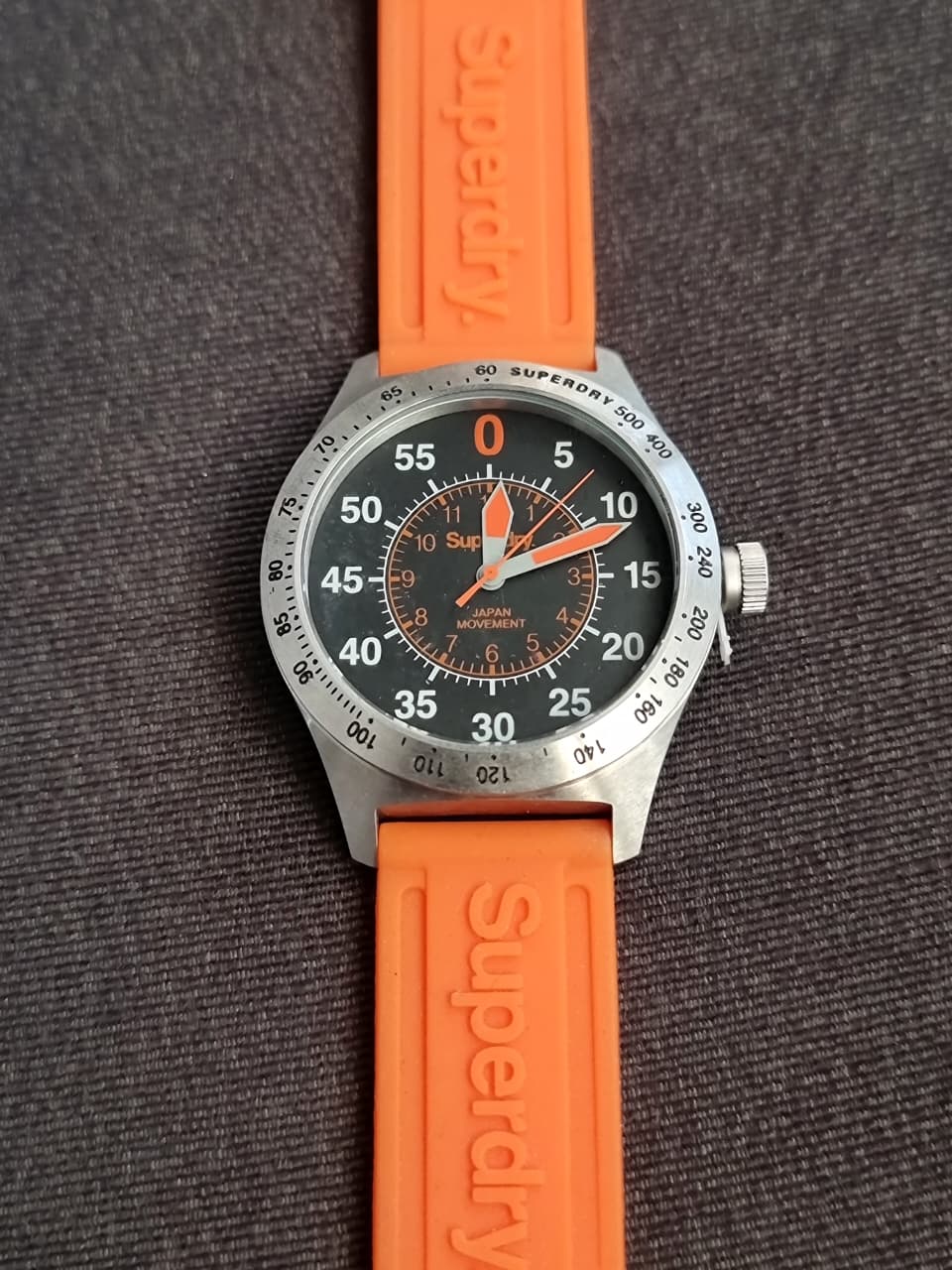 Syperdry Syg1110 Gents Watch Orange Rubber Strap 45mm Dial Quartz Watch - Image 2