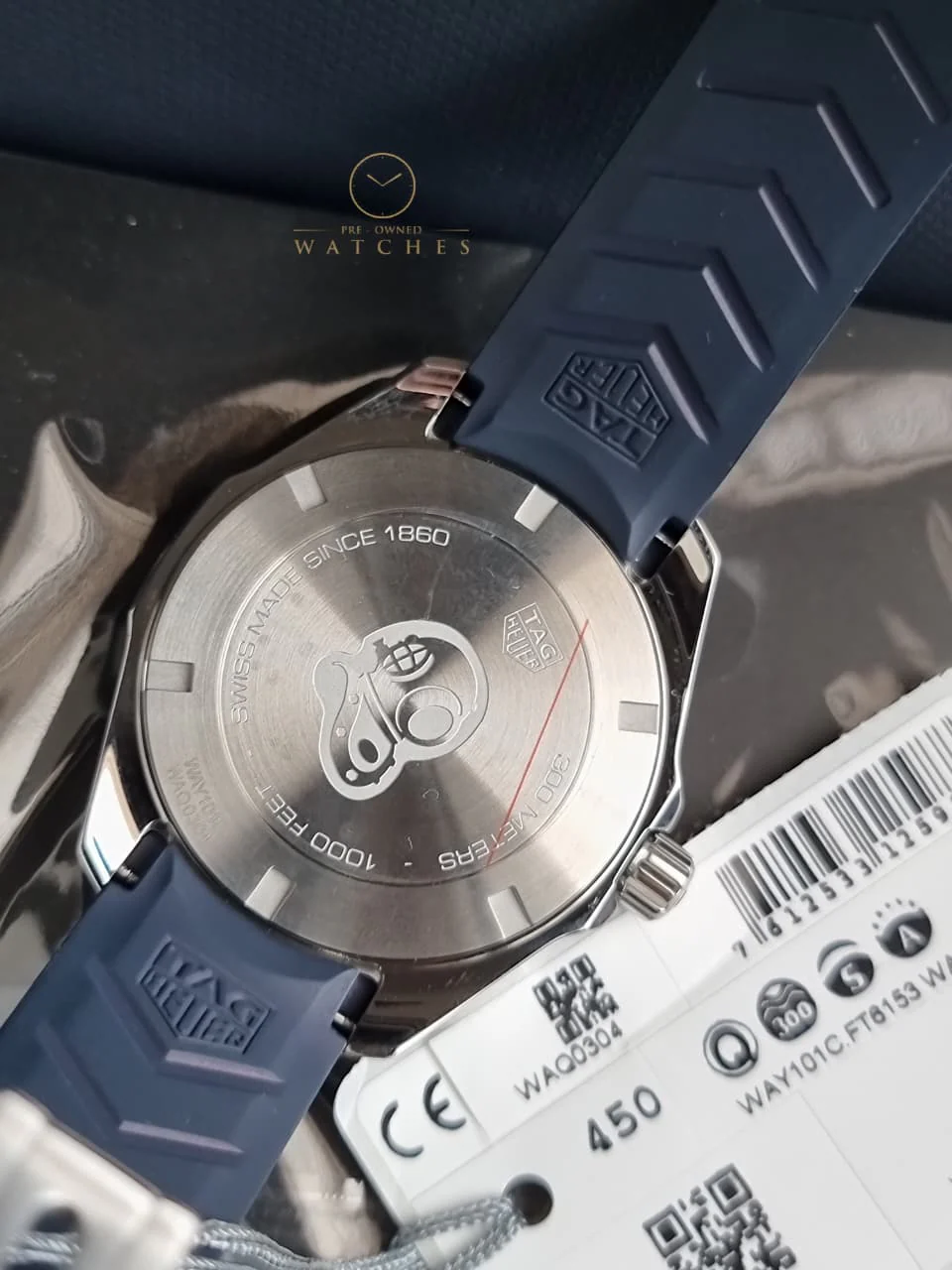 Tag Heuer Aquaracer Blue Rubber Blue Dial Quartz Watch for Gents - WAY101CFT6153 - Image 2
