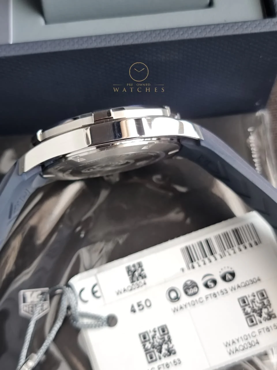 Tag Heuer Aquaracer Blue Rubber Blue Dial Quartz Watch for Gents - WAY101CFT6153 - Image 3