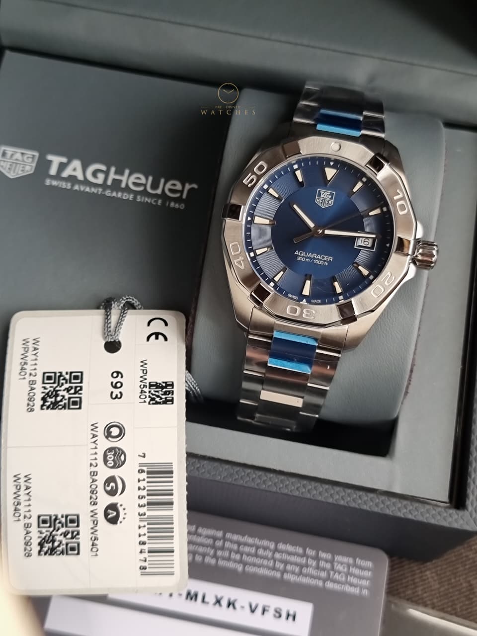 TAG HEUER Aquaracer Blue Sunray Dial Men's Watch Item No. WAY1112.BA0928 - Image 10
