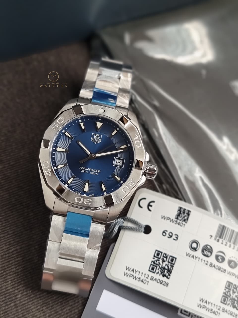 TAG HEUER Aquaracer Blue Sunray Dial Men's Watch Item No. WAY1112.BA0928 - Image 2
