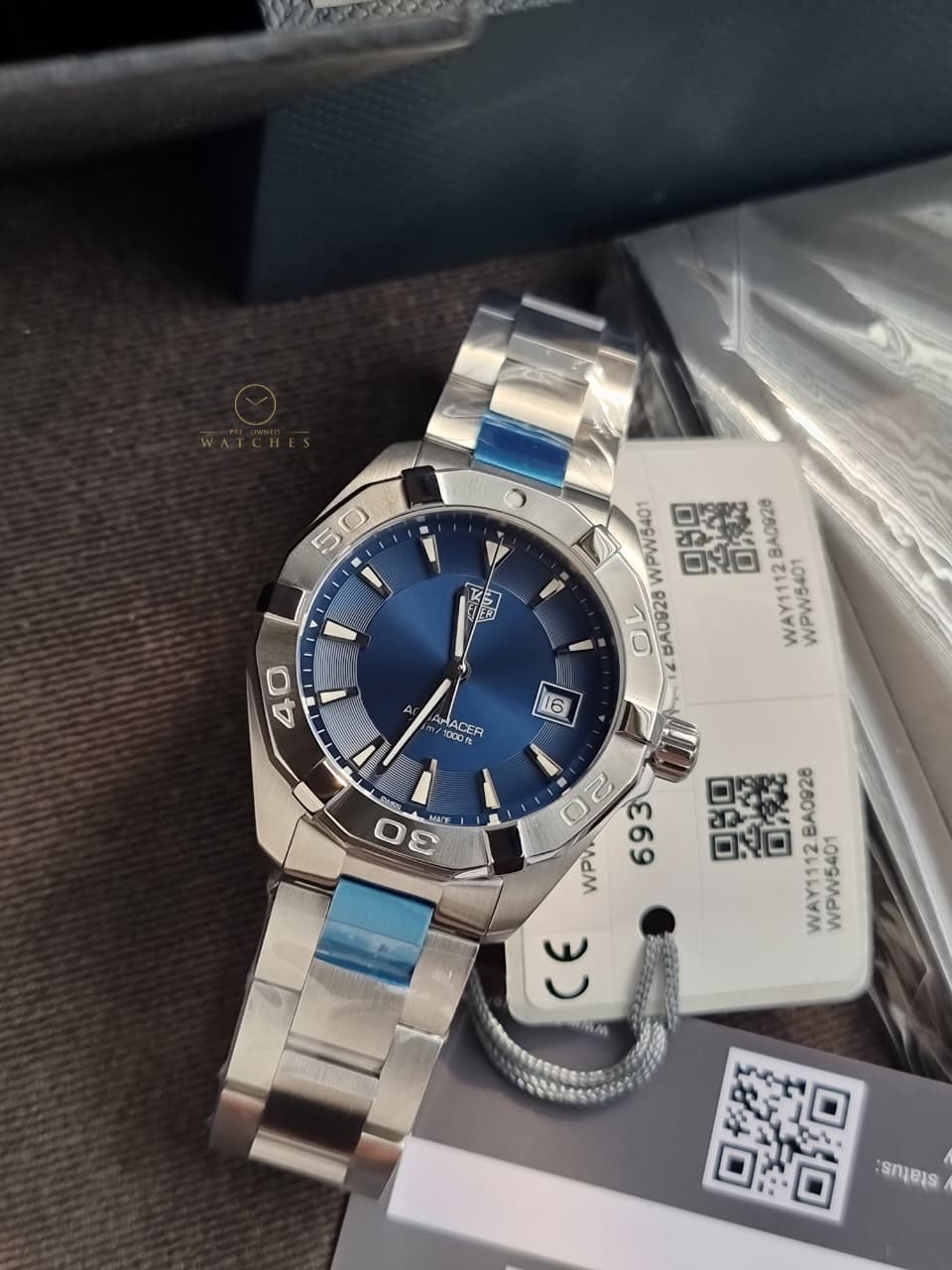 TAG HEUER Aquaracer Blue Sunray Dial Men's Watch Item No. WAY1112.BA0928 - Image 3