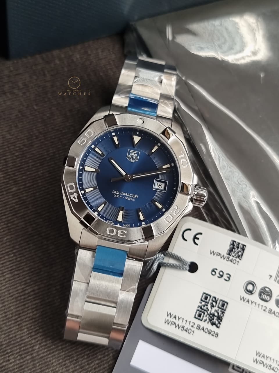 TAG HEUER Aquaracer Blue Sunray Dial Men's Watch Item No. WAY1112.BA0928 - Image 4