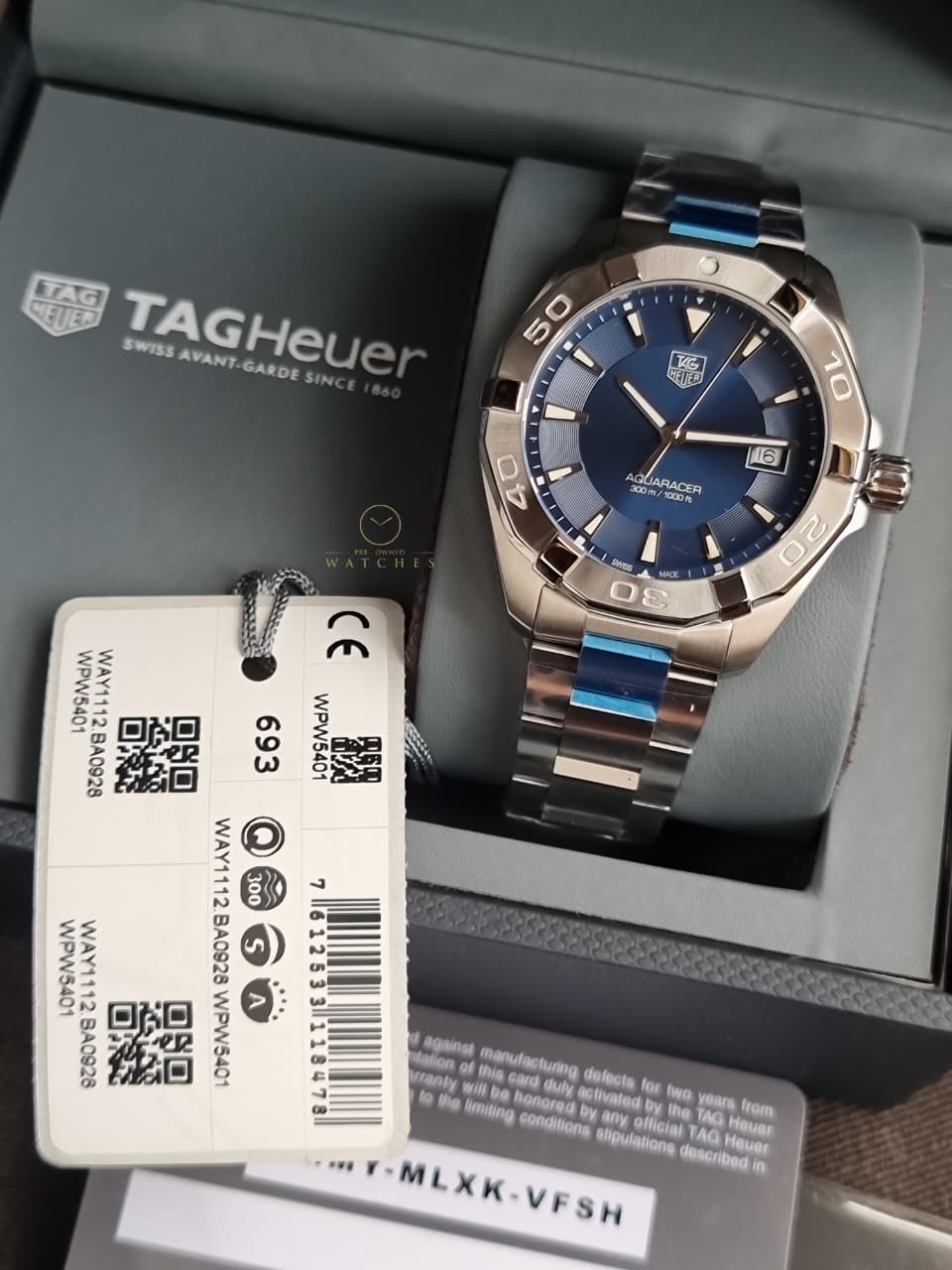 TAG HEUER Aquaracer Blue Sunray Dial Men's Watch Item No. WAY1112.BA0928 - Image 6