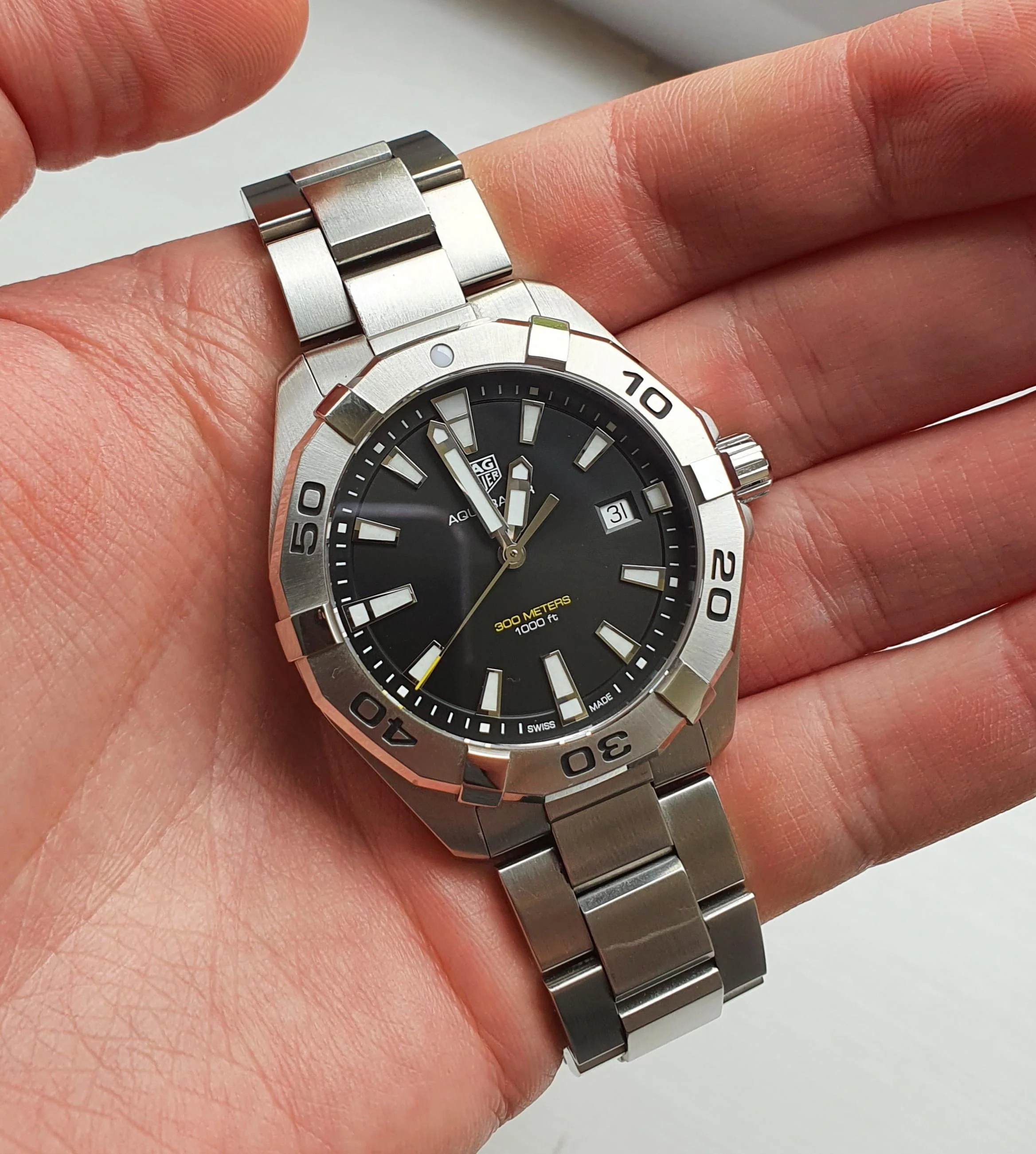 Tag Heuer Aquaracer Silver Stainless steel Black Dial Quartz Watch for Gents - WBD1110.BA09288 - Image 5