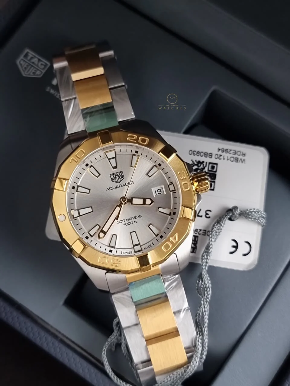 TAG Heuer Aquaracer WBD1120.BB0930 Men's Watch – 41mm, Two-Tone Steel, Quartz Diver - Image 2