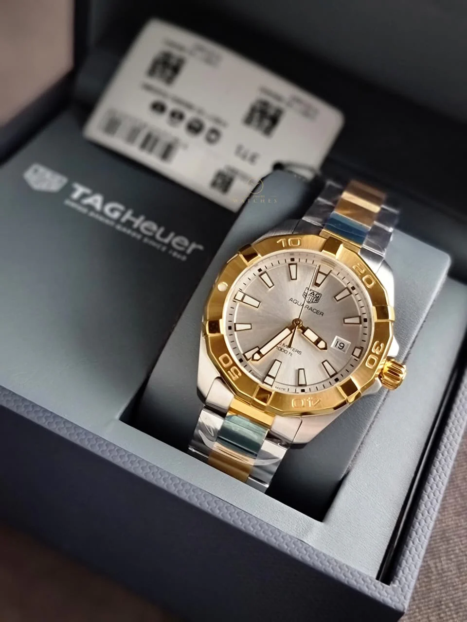 TAG Heuer Aquaracer WBD1120.BB0930 Men's Watch – 41mm, Two-Tone Steel, Quartz Diver - Image 7