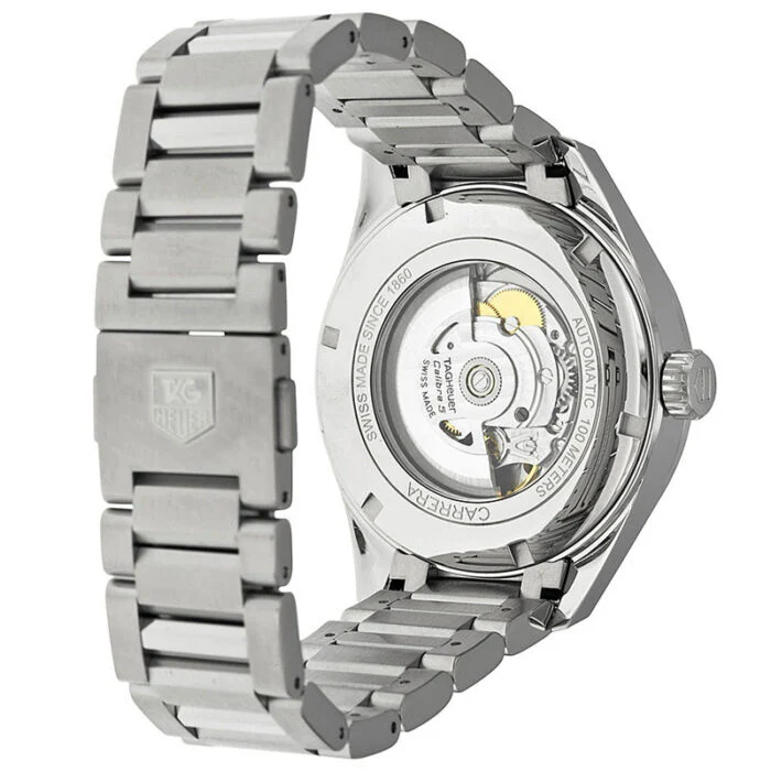 Tag Heuer Carrera Men’s Automatic Swiss Made Silver Stainless Steel Silver Dial 41mm Watch WAR201B.BA0723 WAR2018.BA0723 - Image 4