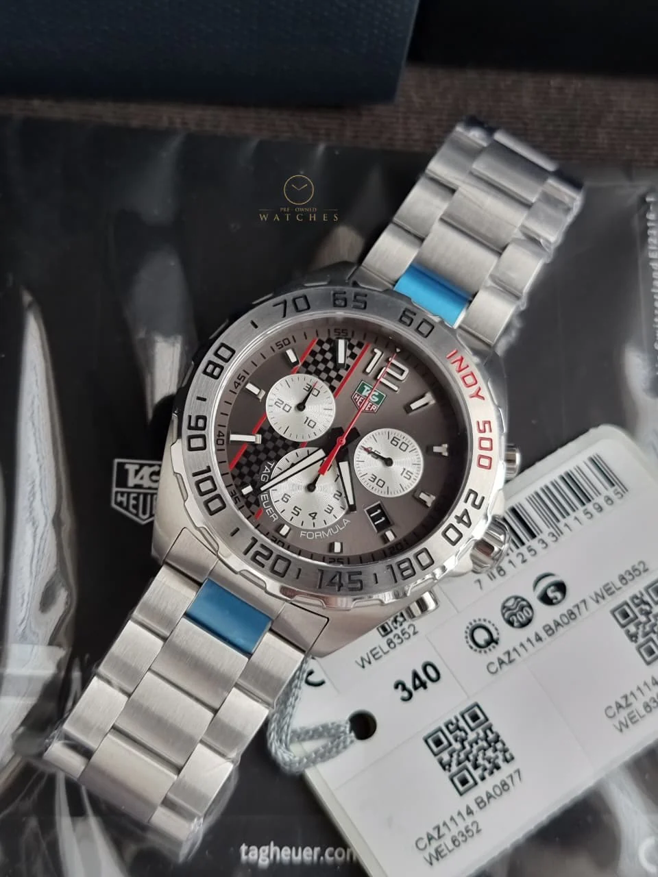 TAG Heuer Formula 1 CAZ1114.BA0877 Men's Chronograph Watch – Blue Dial, Quartz, 41mm Stainless Steel - Image 8
