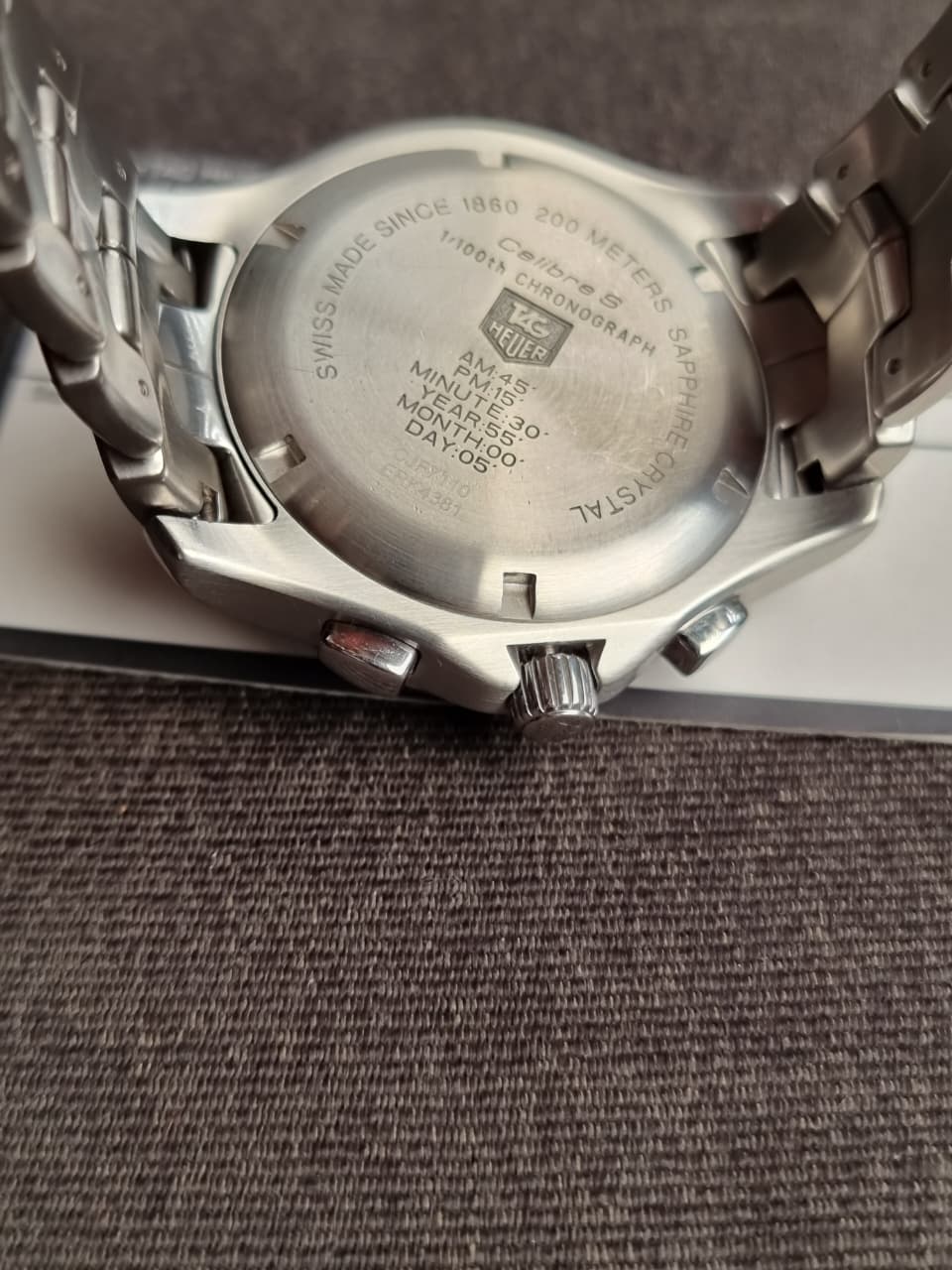 TAG HEUER Link Calibre S Chronograph Men's Watch Item No. CJF7112.BA0596 - Image 5