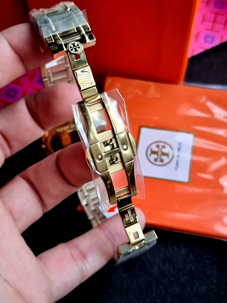 TBW7230 Tory Burch Miller Gold Tone Mother Of Pearl Dial Women's Watch - Image 6