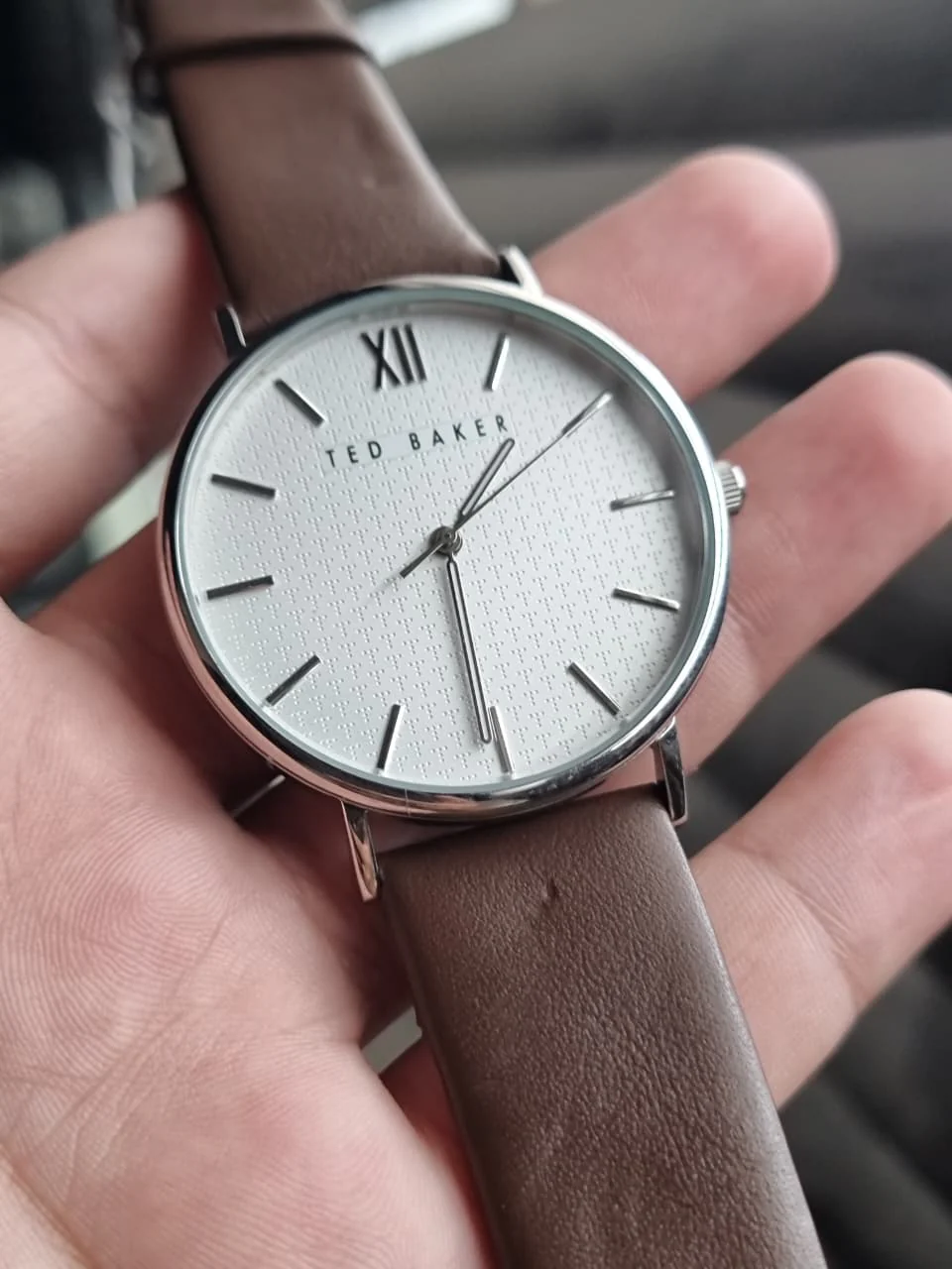 Ted Baker Men's 43 Mm Phylipa Gents, Silver/White/Brown, One Size, 43 mm Phylipa Gents - Image 3