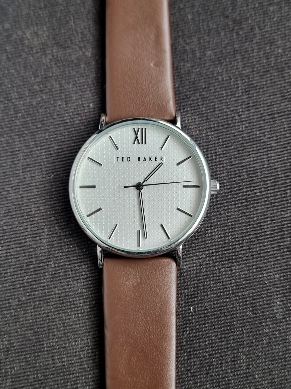 Ted Baker Men's 43 Mm Phylipa Gents, Silver/White/Brown, One Size, 43 mm Phylipa Gents - Image 4