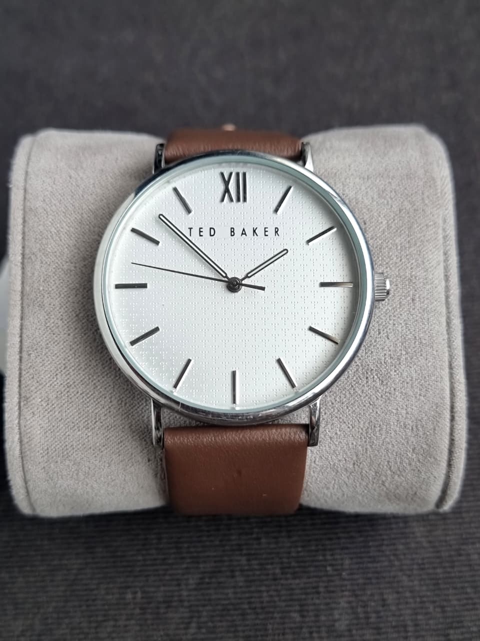Ted Baker Men's 43 Mm Phylipa Gents, Silver/White/Brown, One Size, 43 mm Phylipa Gents - Image 5
