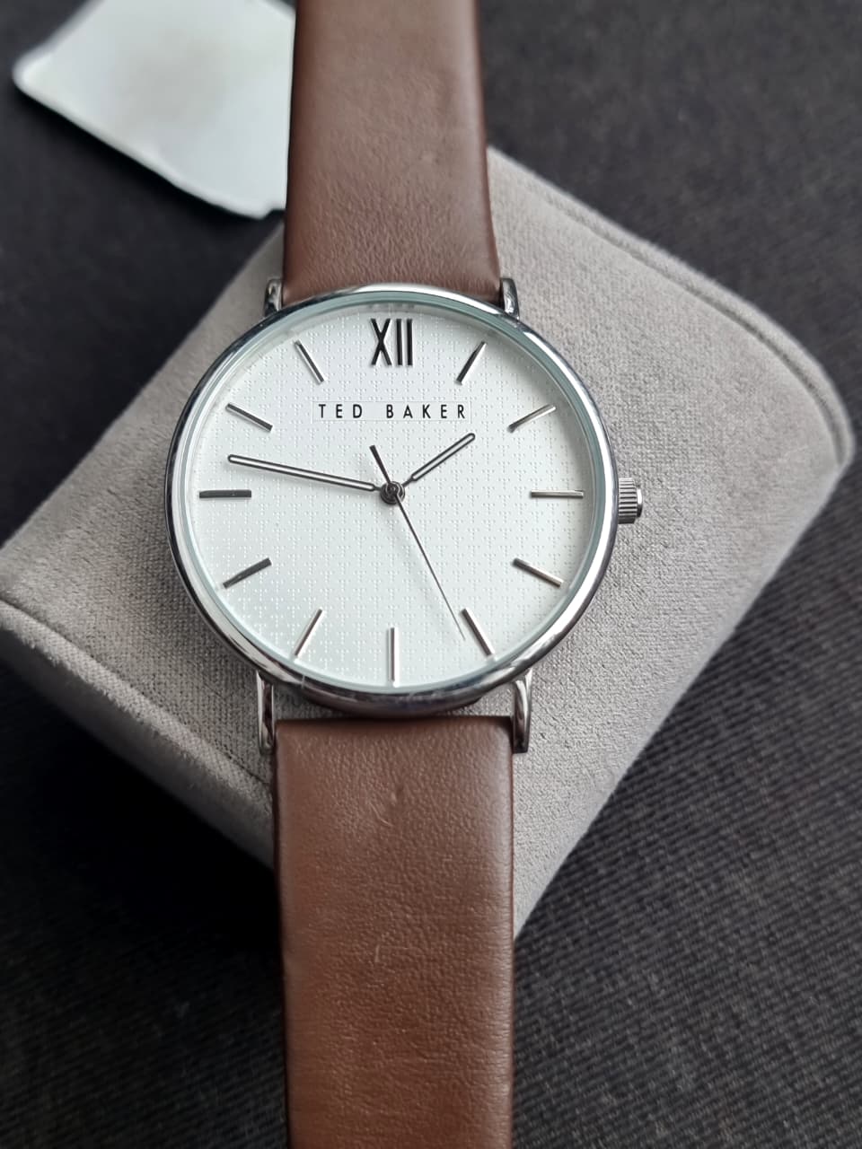 Ted Baker Men's 43 Mm Phylipa Gents, Silver/White/Brown, One Size, 43 mm Phylipa Gents - Image 6