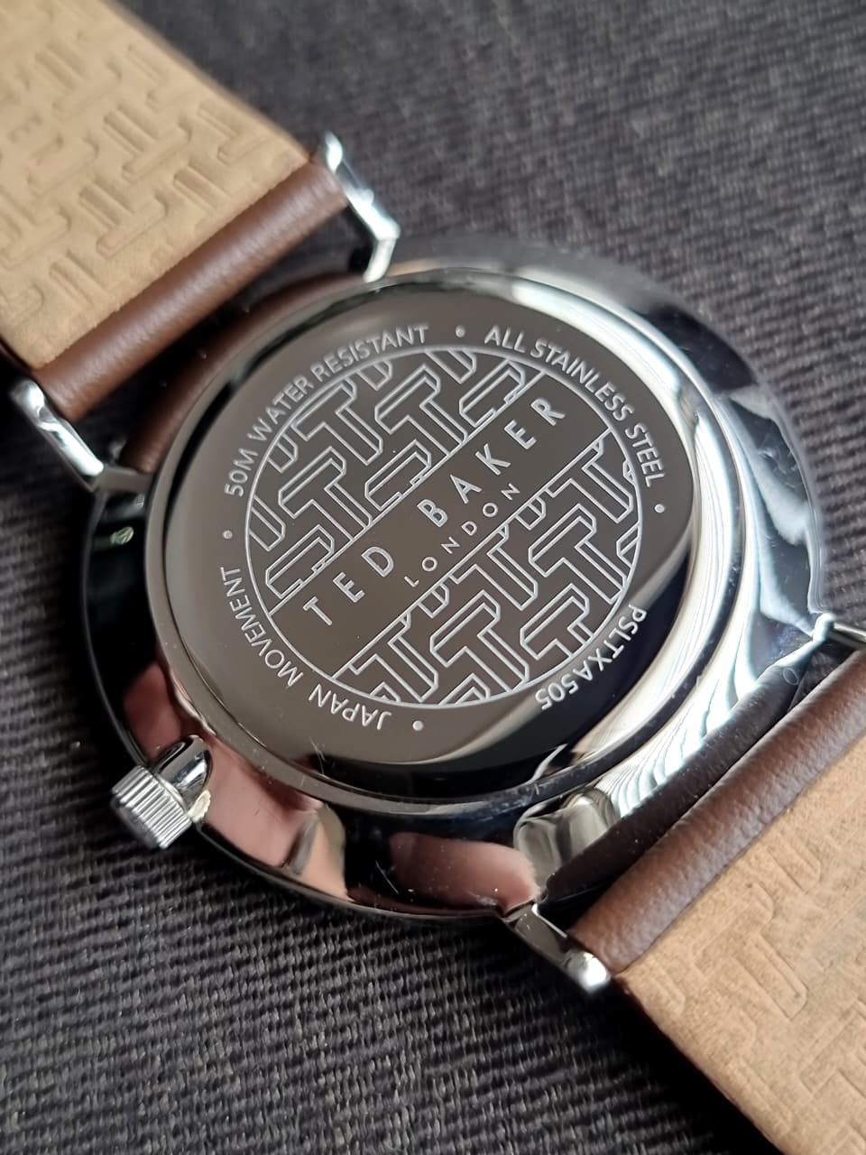 Ted Baker Men's 43 Mm Phylipa Gents, Silver/White/Brown, One Size, 43 mm Phylipa Gents - Image 9