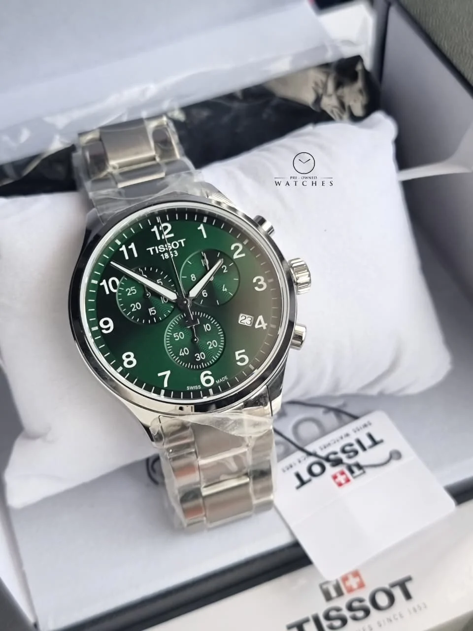 Tissot Chrono XL Classic Green Dial Stainless Steel Men's Watch – T116.617.11.092.00 - Image 8