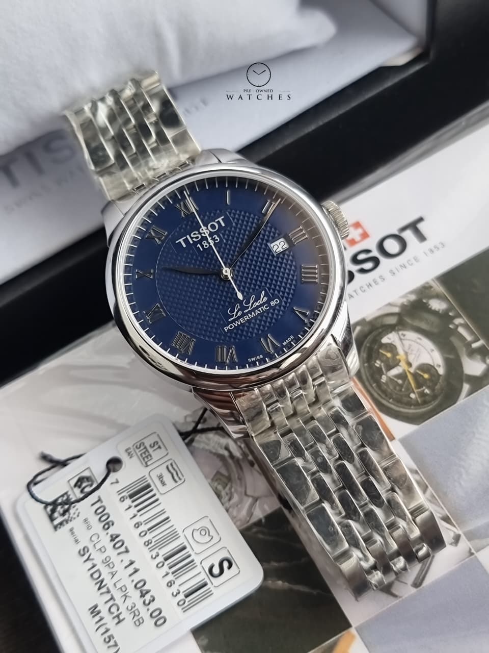 Tissot Le Locle Powermatic 80 Blue Dial Automatic Men's Watch 39.3mm – T006.407.11.043.00 - Image 3