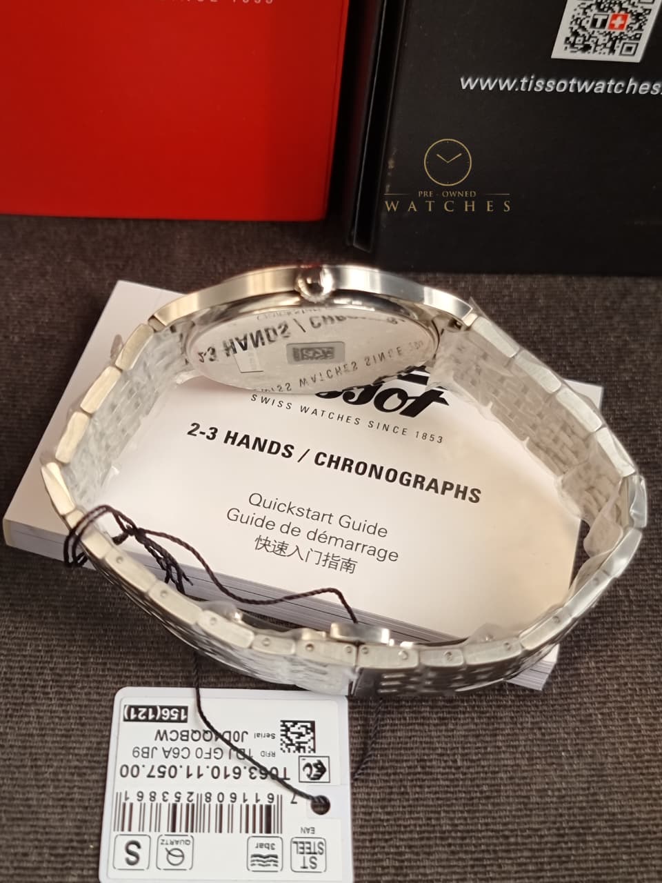 TISSOT Men’s Quartz Swiss Made Stainless Steel Black Dial 42mm Watch T063.610.11.057.00 - Image 3