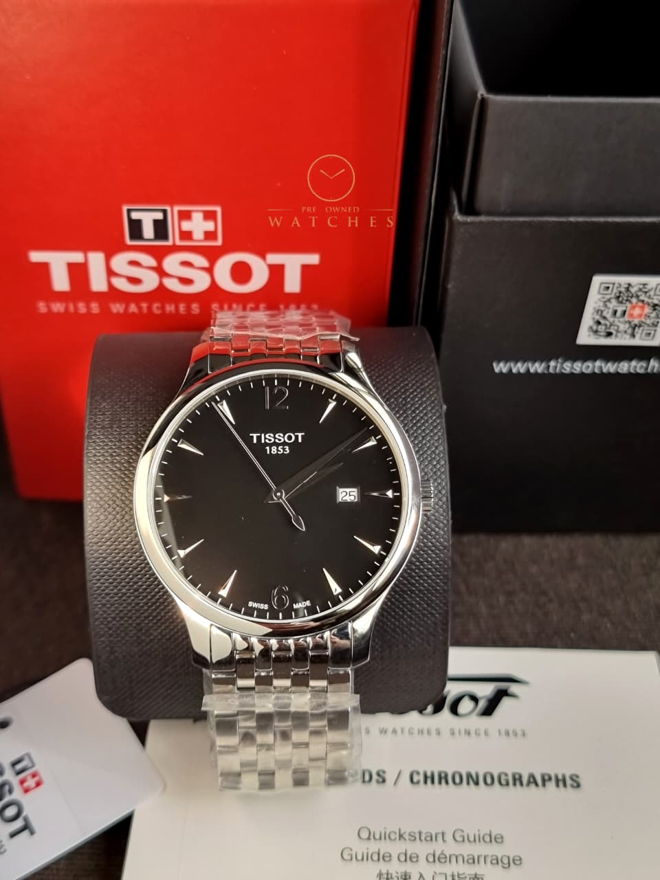 TISSOT Men’s Quartz Swiss Made Stainless Steel Black Dial 42mm Watch T063.610.11.057.00 - Image 4