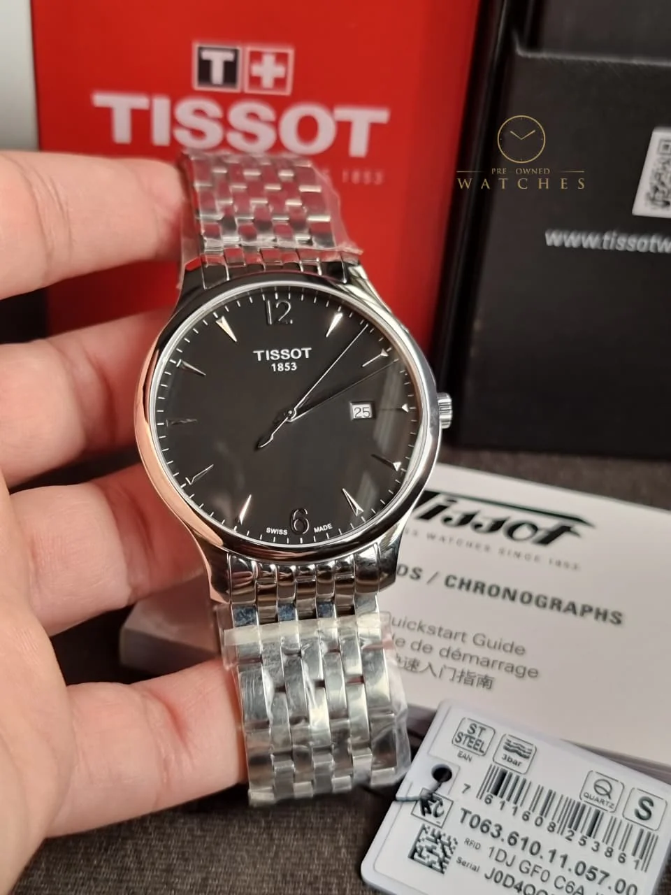 TISSOT Men’s Quartz Swiss Made Stainless Steel Black Dial 42mm Watch T063.610.11.057.00 - Image 6