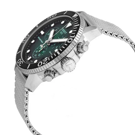 TISSOT Men’s Quartz Swiss Made Stainless Steel Green Gradient Dial 45mm Watch T120.417.11.091.00 - Image 2