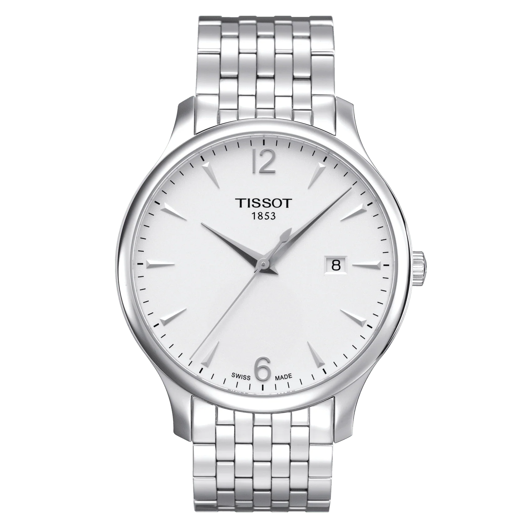 TISSOT Men’s Quartz Swiss Made Stainless Steel White Dial 42mm Watch T063.610.11.037.00
