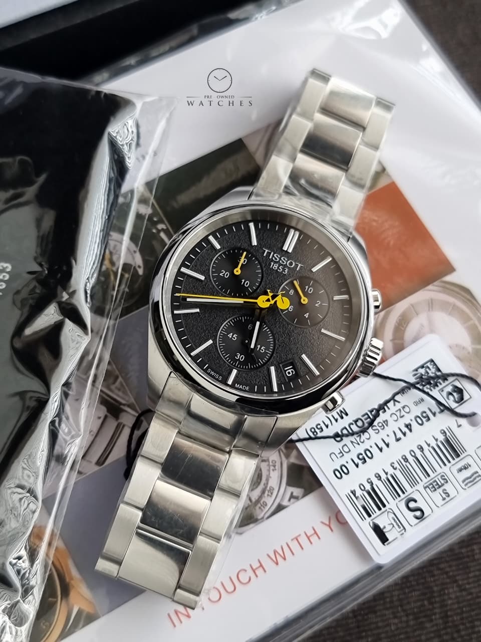Tissot PR 100 Tour de France 40mm Black Dial Silver Stainless Steel Swiss Quartz Chronograph Men's Watch – T150.417.11.051.00 - Image 7