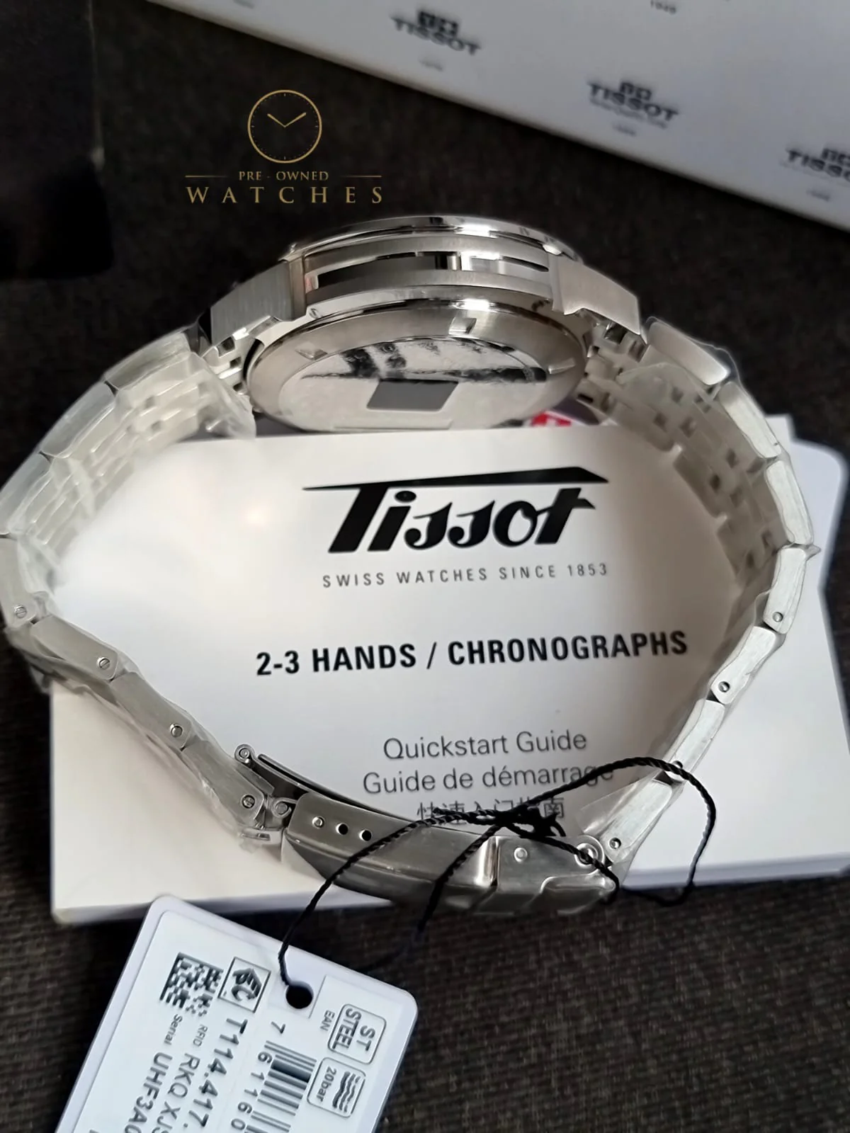 Tissot PRC 200 Silver Stainless Steel Black Dial Chronograph Quartz Watch for Gents - T114.417.11.057.00 - Image 11