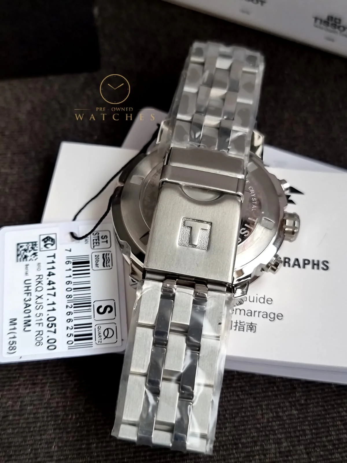 Tissot PRC 200 Silver Stainless Steel Black Dial Chronograph Quartz Watch for Gents - T114.417.11.057.00 - Image 12