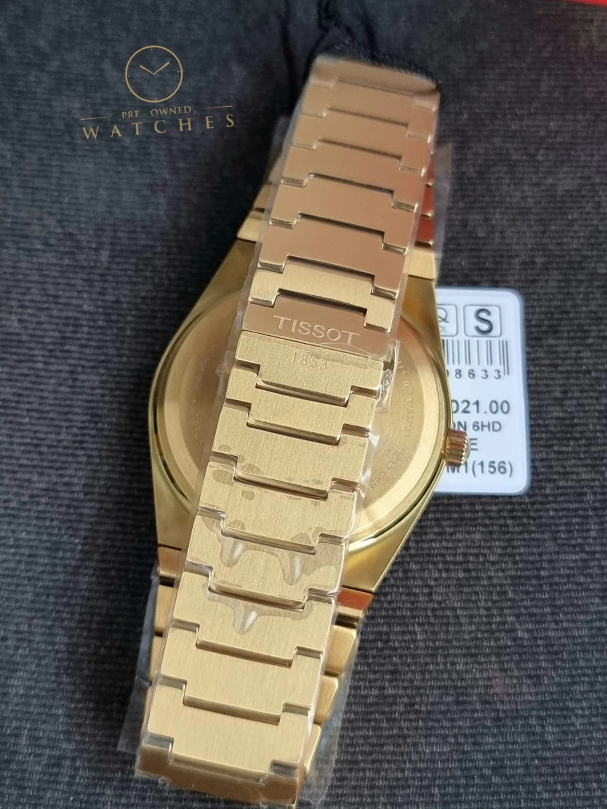 Tissot PRX Gold Stainless Steel Gold Dial Quartz Watch for Gents - T137.410.33.021.00 - Image 4