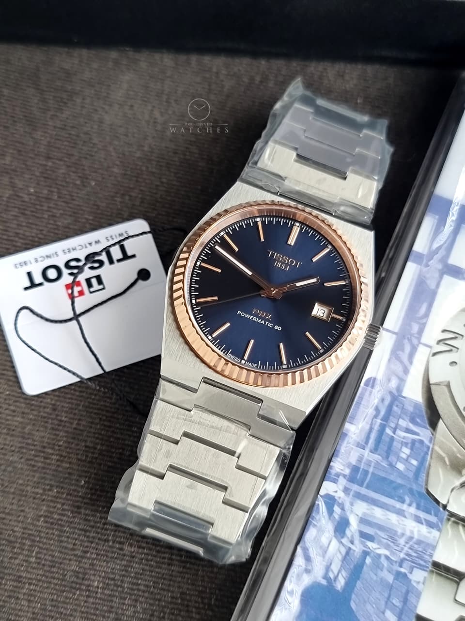 Tissot Prx Powermatic 80 18k Gold Bezel 40mm Watch T931.407.41.041.00 - Image 11