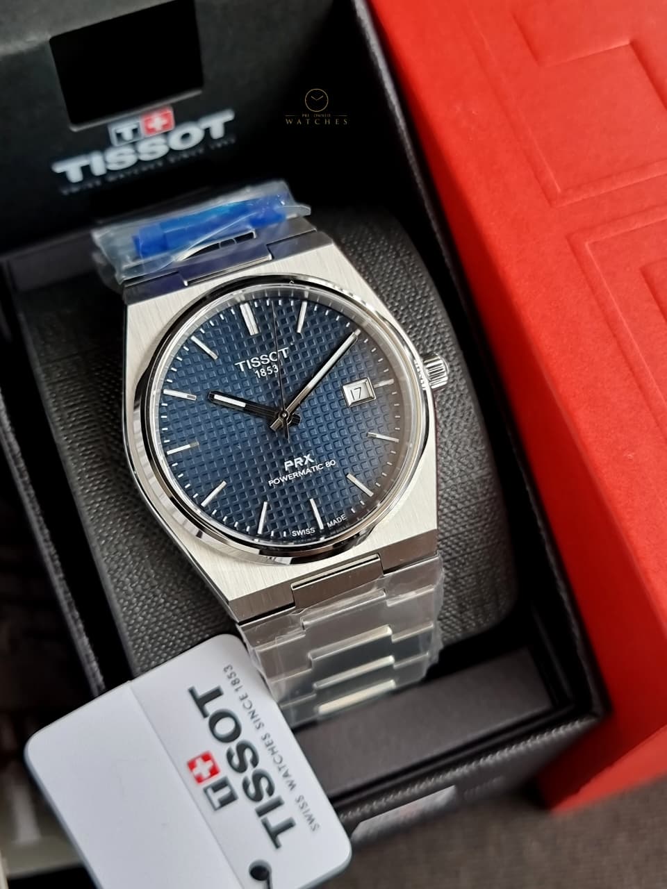 Tissot PRX Powermatic 80 Silver Stainless Steel Blue Dial Automatic Watch for Men's - T137.407.11.041.00 - Image 2