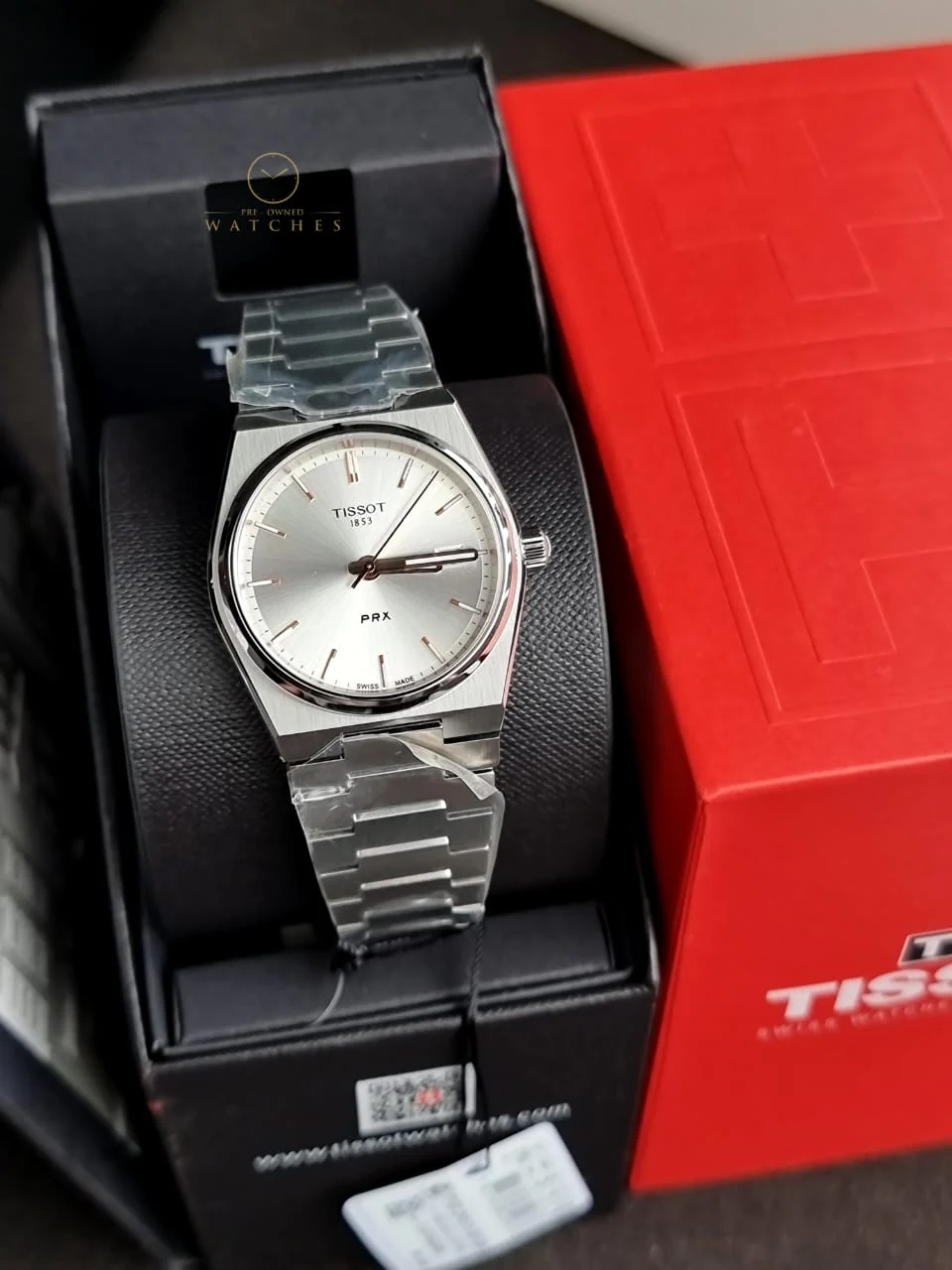 TISSOT PRX QTZ 35MM SS SILVER DIAL WOMEN'S WATCH T137.210.11.031.00 - Image 5